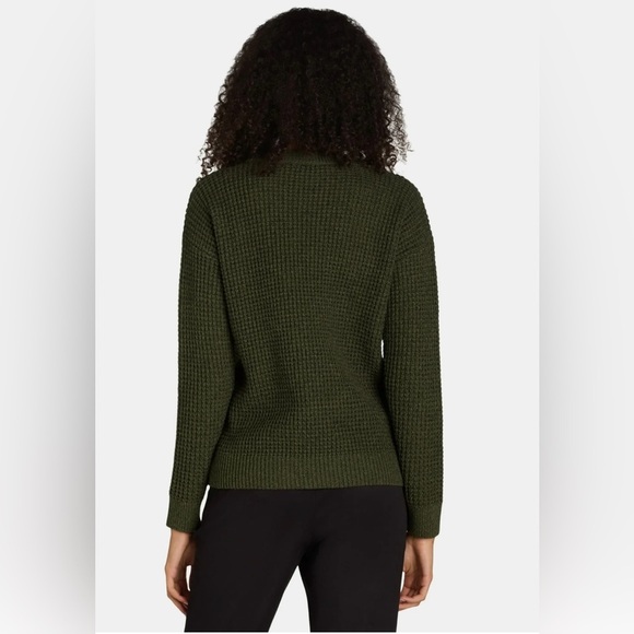 🎂😀🔥Time and Tru - Olive Green Waffle Knit Sweater - XL - Picture 3 of 4